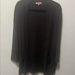 Madewell Black Open-Front Cardigan Sweater